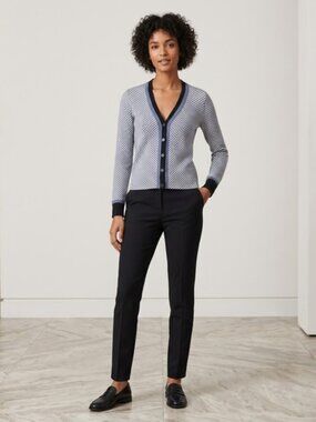 Tory Burch Merino Polka Dot Cardigan